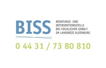 Logo von BISS Beratungs- und Interventionsstelle bei häuslicher Gewalt im Landkreis Oldenburg, Telefon 04431 7380810 © Landkreis Oldenburg